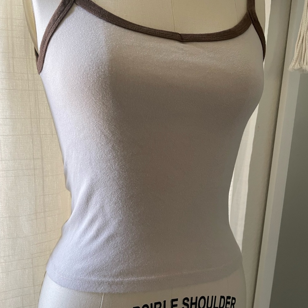 Brandy Melville Brown trim rare tank top